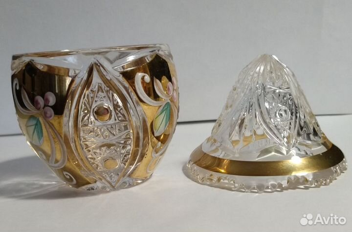 Икорница с крышкой Jahami Bohemia Crystal