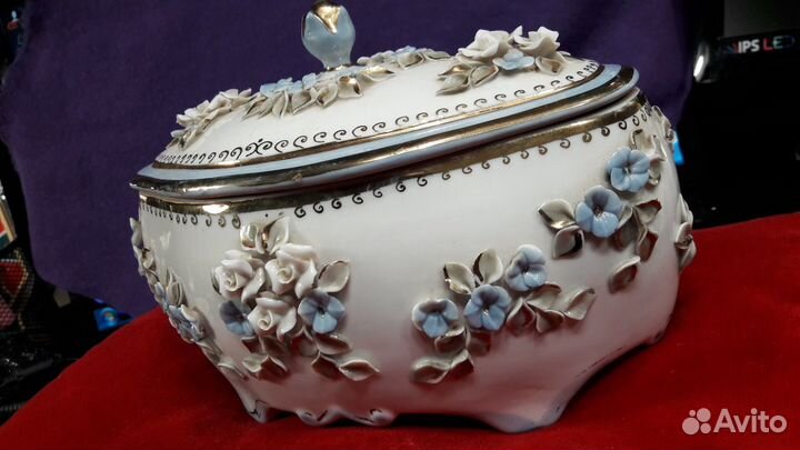 Фарфоровая шкатулка конфетница СССР