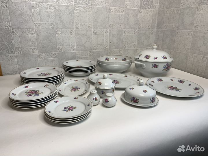 Сервиз столовый Мейнсенский Букет ГДР