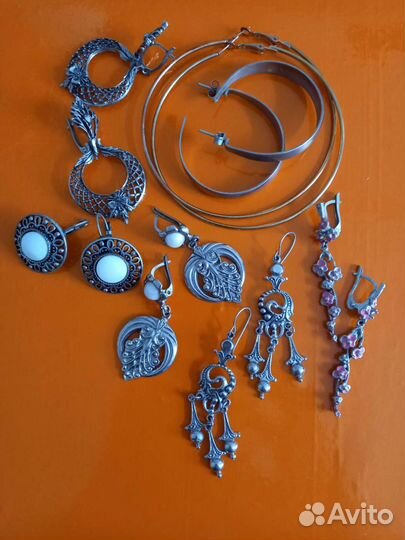 Серьги бижутерия разные