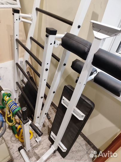 Шведская стенка с турником и брусьями