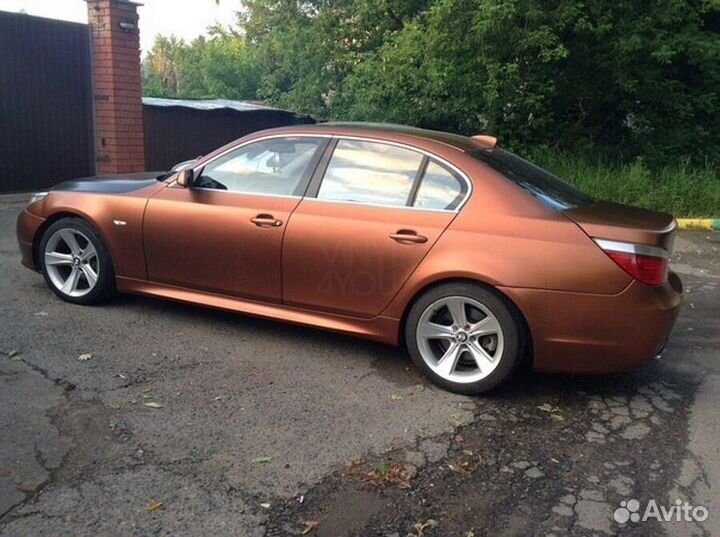 Виниловая пленка Матовый хром коричневый