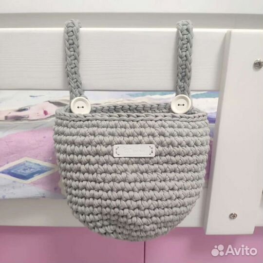 Кармашек на детскую кроватку/корзина для игрушек