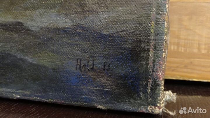 Картина старинная. Холст. Масло