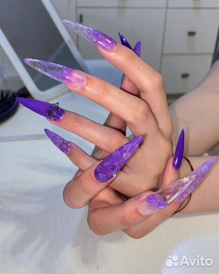 Crazy маникюр. Наращивание. Ногти спб