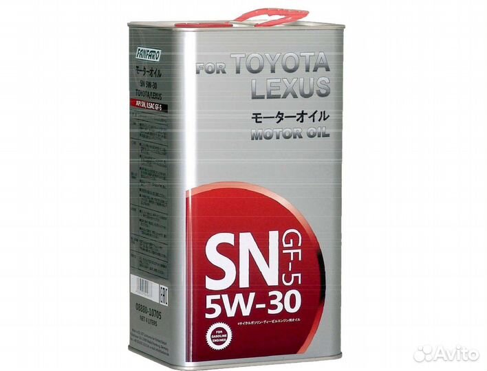 Масло моторное Toyota FanFaro 5W30 SN (4л.) синт