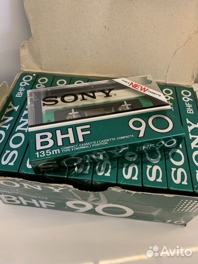 Аудиокассеты Sony BHF 90, Блок. 1982 год New