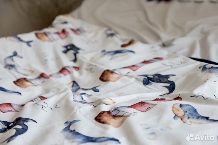 Детское постельное белье с китами