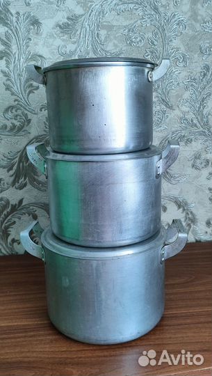 Кастрюля СССР. алюминий. 6л.4.5 л.3.5л.Крышка