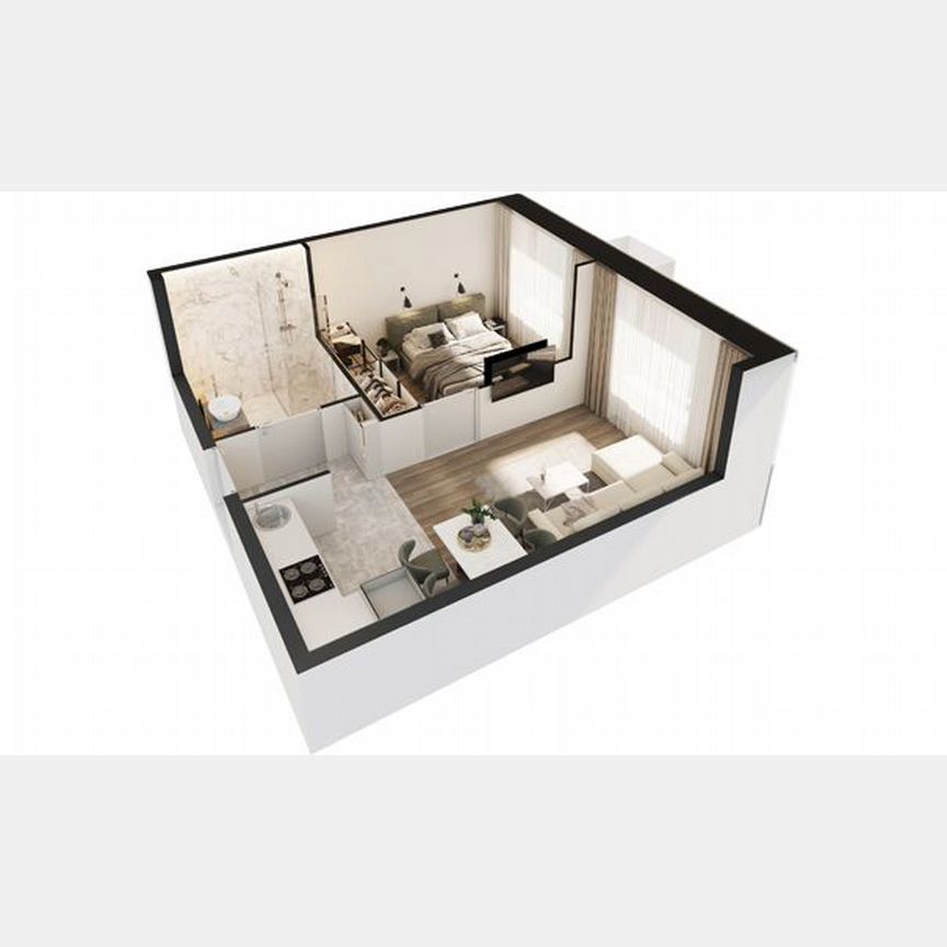 1-к. апартаменты, 39,4 м², 9/30 эт.