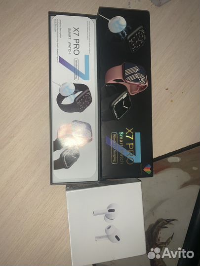 Apple watch7+airpods pro black