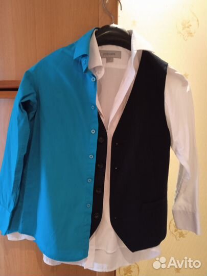 Жилет школьный + две рубашки на мальчика 142 рост
