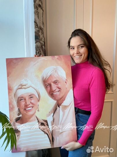 Портрет по фото на холсте на заказ