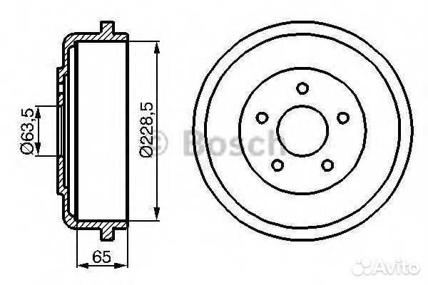 Тормозной барабан 0986477129 bosch