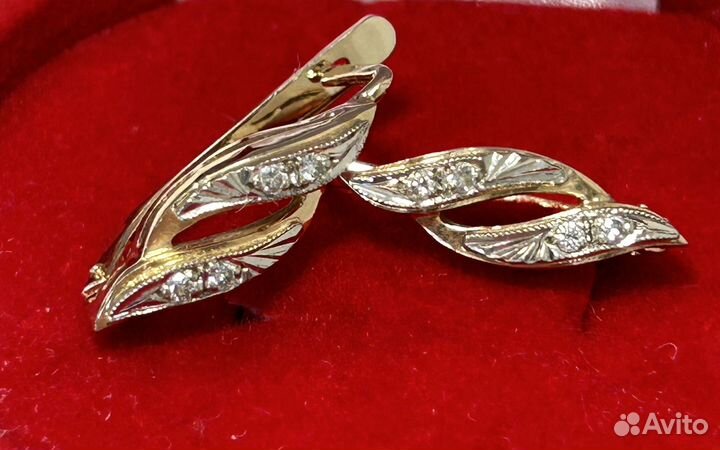 Серьги золотые 583 пробы СССР