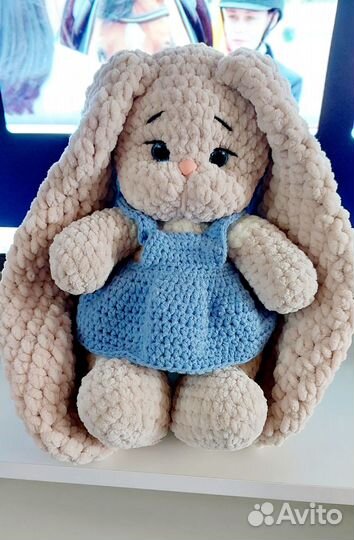 Зайка.Вязаная игрушка