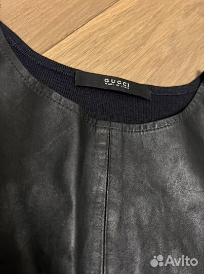 Кожаная футболка Gucci оригинал