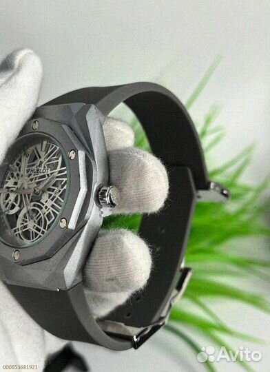 Часы наручные Hublot WHB3 серебро (Арт.86684)
