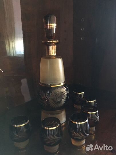 Графин и рюмки. Богемия. Чехия