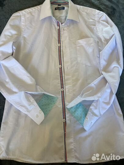 Рубашка белая для мальчика, р.34(146-52)
