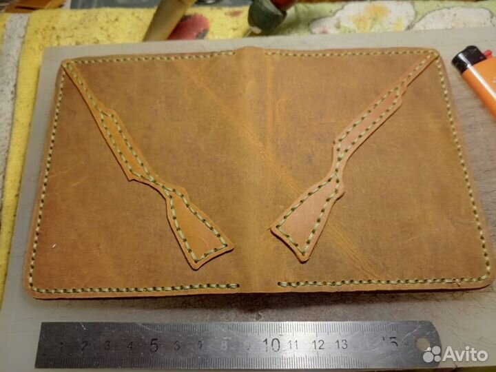 Обложка для документов охотника. Натуральная кожа