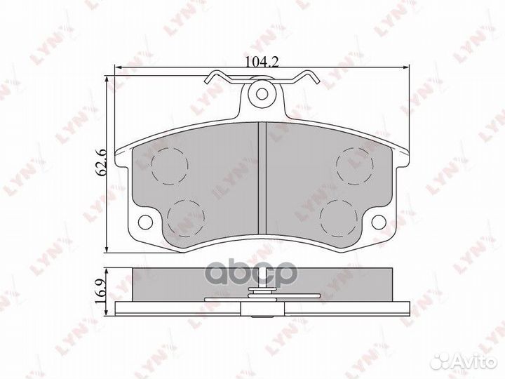 Колодки тормозные дисковые перед BD4601 LYN