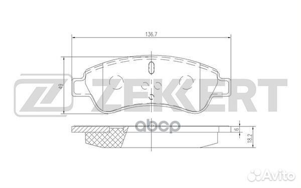Колодки торм. диск. передн. Citroen Berlingo (M