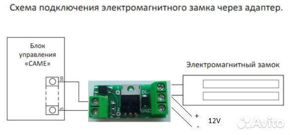 Адаптер магнитного замка AMZ-Tehcod