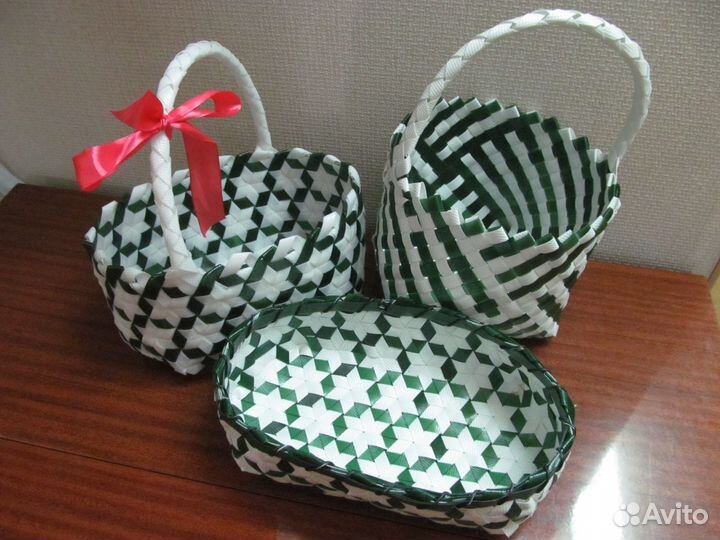 Корзина из пэт-лент