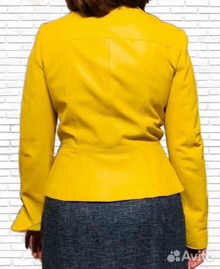Кожаный пиджак женский 42 44