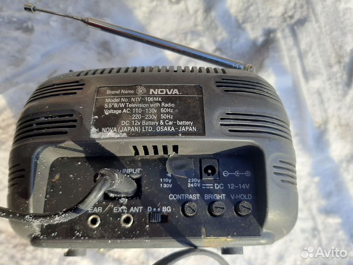 Телевизор Nova 12v\220v Ч\Б