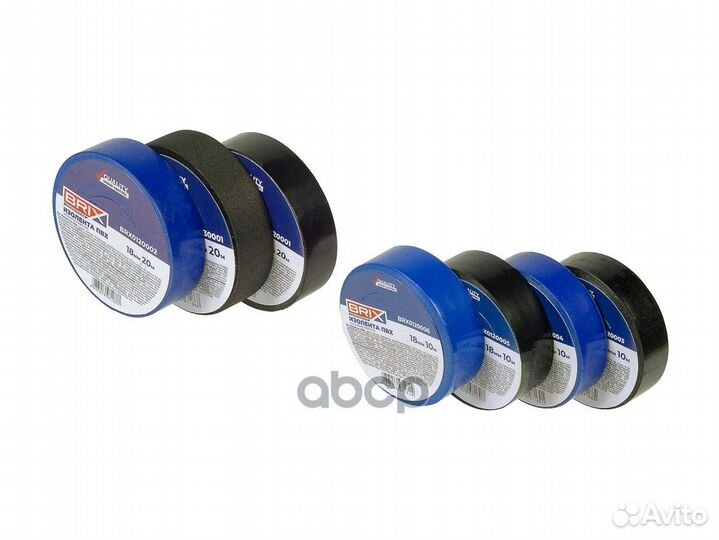 BRX0120006 изолента пвх, 18мм х 10м, синяя BRX
