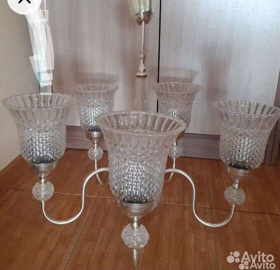 Хрустальная люстра СССР винтажная