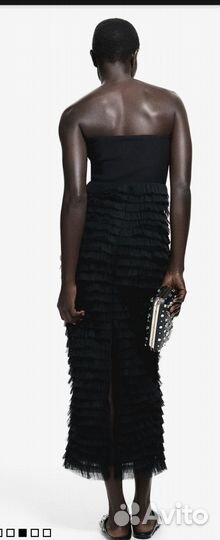 Платье - бандо с рюшами H&M Holiday New 2024