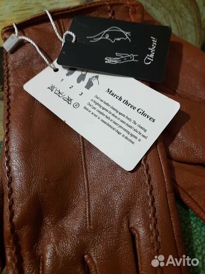 Перчатки женские кожаные новые
