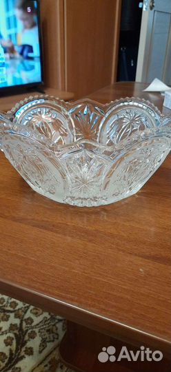 Хрусталь. Ваза (блюдо) большая. Салатник