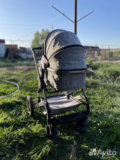 Детская коляска 3 в 1 Luxmom 555 серая