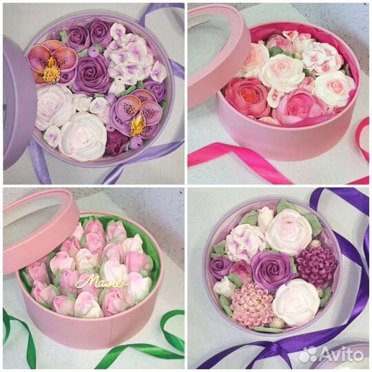 Букет цветов из зефира