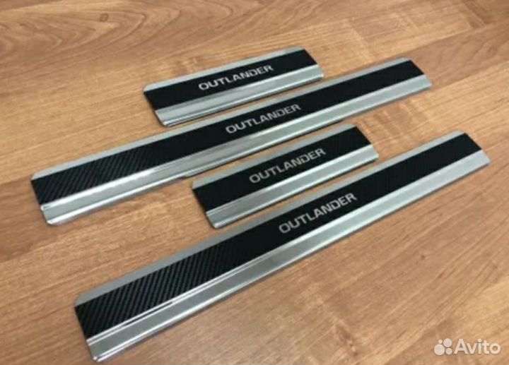 Накладки на пороги Митсубиси аутлендер 3