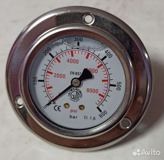 Манометр гидравлический 0-600 бар 63мм G1/4