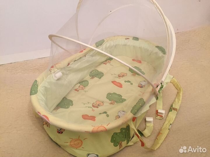Люлька для малыша в кроватку, складная
