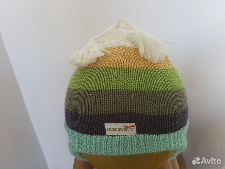 Теплая шапка для мальчиков с завязками Kerry р 46