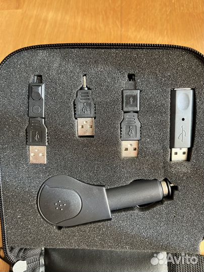 Набор USB переходников для моб тел с авто зарядкой
