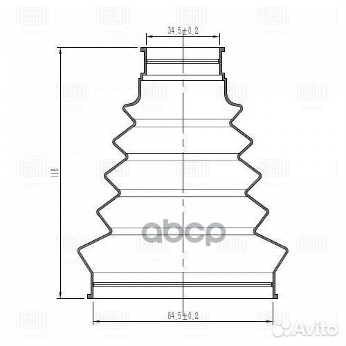 Пыльник шруса Peugeot 308 (07) (наруж.компл: