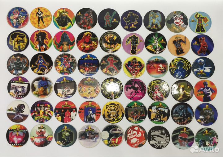 Фишки Power Rangers сотки/ кепсы