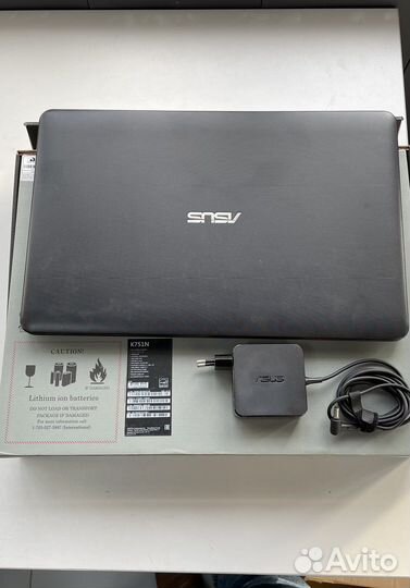 Ноутбук asus k751n 17”