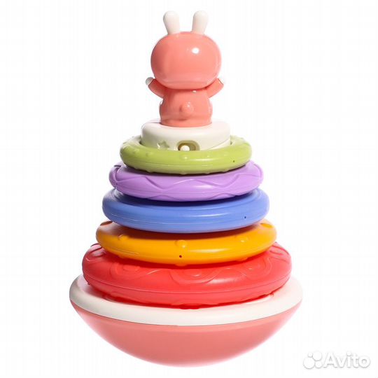 Пирамидка-неваляшка «Зайчик», звуковые эффекты