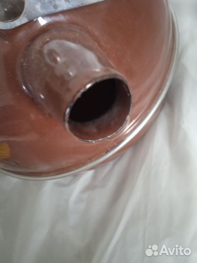 Чайник эмалированный со свистком бу