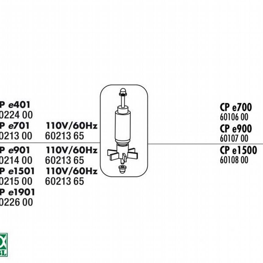 JBL CP e1901 Impeller+Shaft+Bearing greenline - Р
