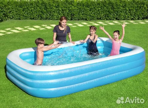 Надувной прямоугольный бассейн, 305х183х56